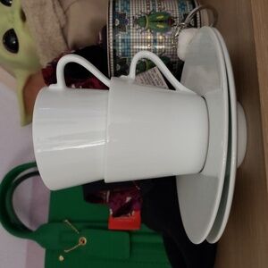 2 nespresso espresso mugs + saucer